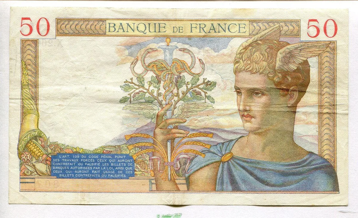 50 FRANCS CERES - Type 1933