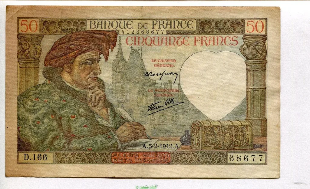 50 FRANCS JACQUES CŒUR - Type 1941