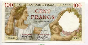 100 FRANCS SULLY - Type 1939