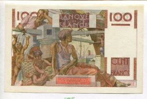 100 FRANCS JEUNE PAYSAN - Type 1945 filigrane inversé