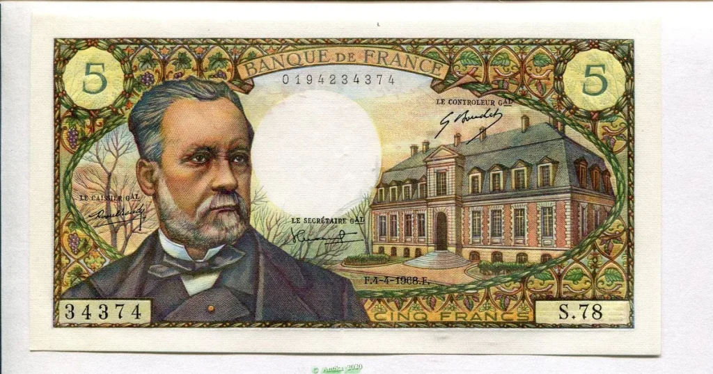 5 FRANCS PASTEUR - Type 1966