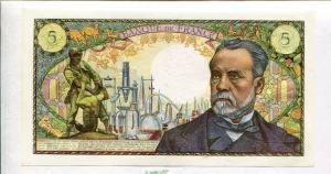 5 FRANCS PASTEUR - Type 1966