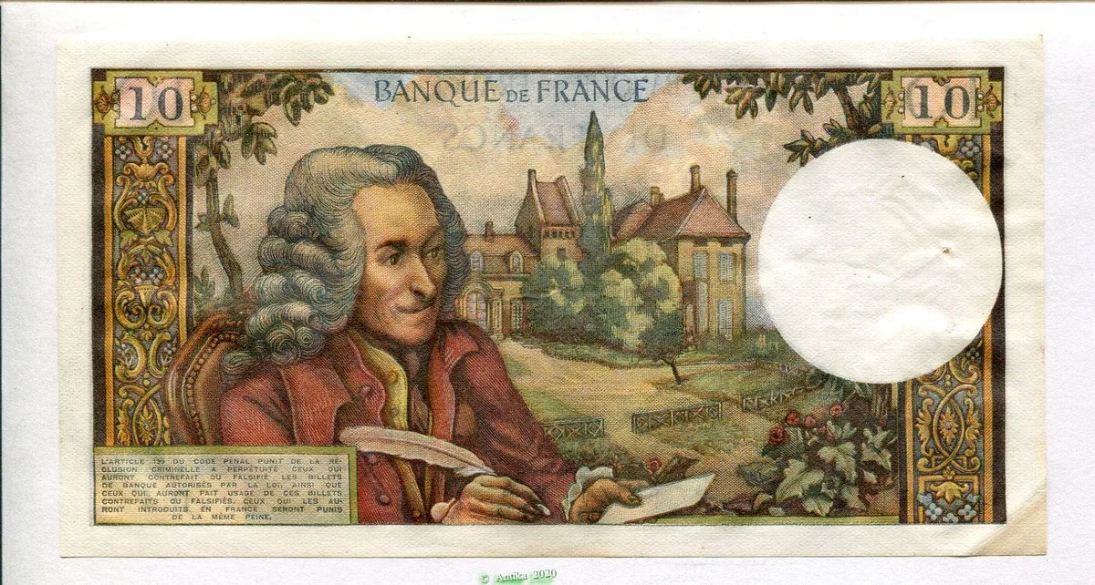 10 FRANCS VOLTAIRE - Type 1963