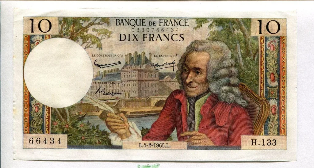 10 FRANCS VOLTAIRE - Type 1963