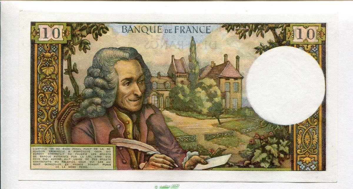10 FRANCS VOLTAIRE - Type 1963