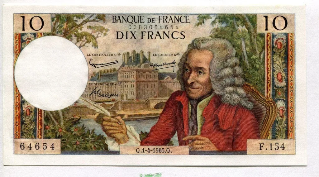 10 FRANCS VOLTAIRE - Type 1963