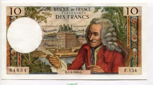 10 FRANCS VOLTAIRE - Type 1963