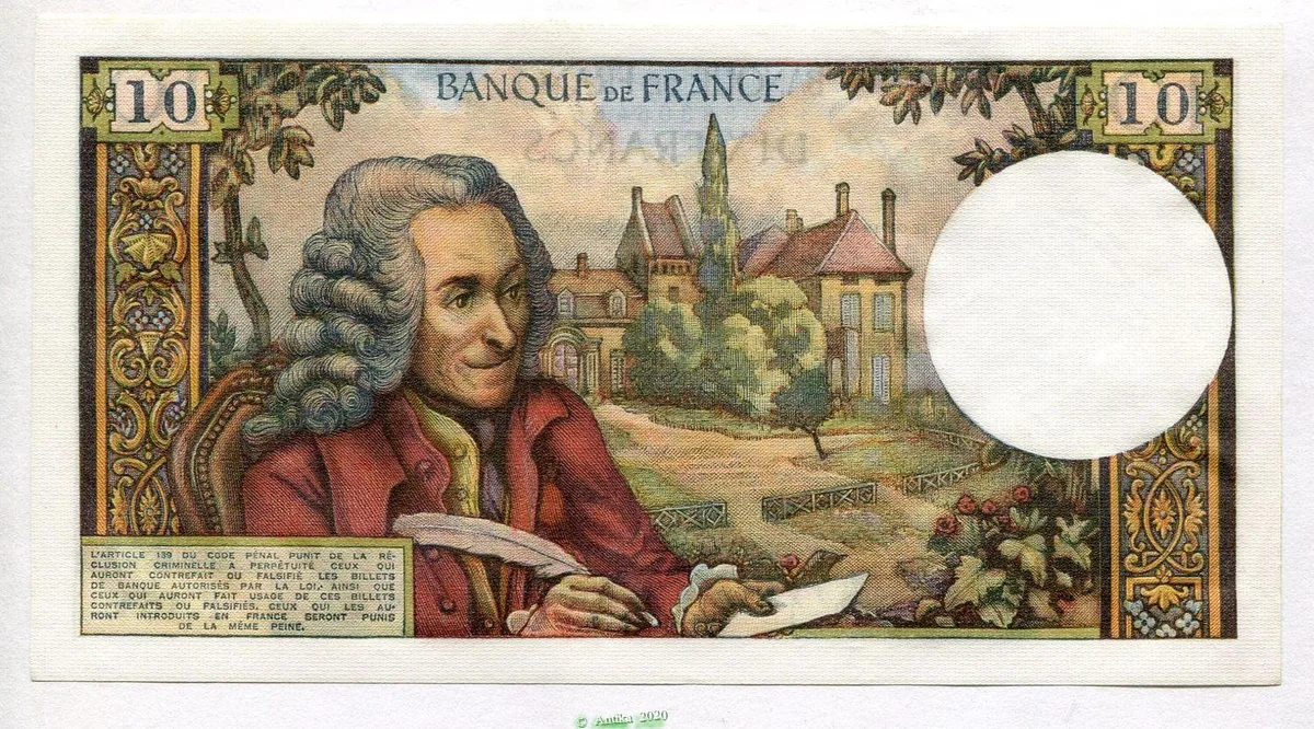 10 FRANCS VOLTAIRE - Type 1963
