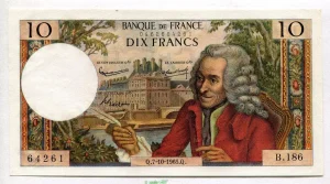 10 FRANCS VOLTAIRE - Type 1963