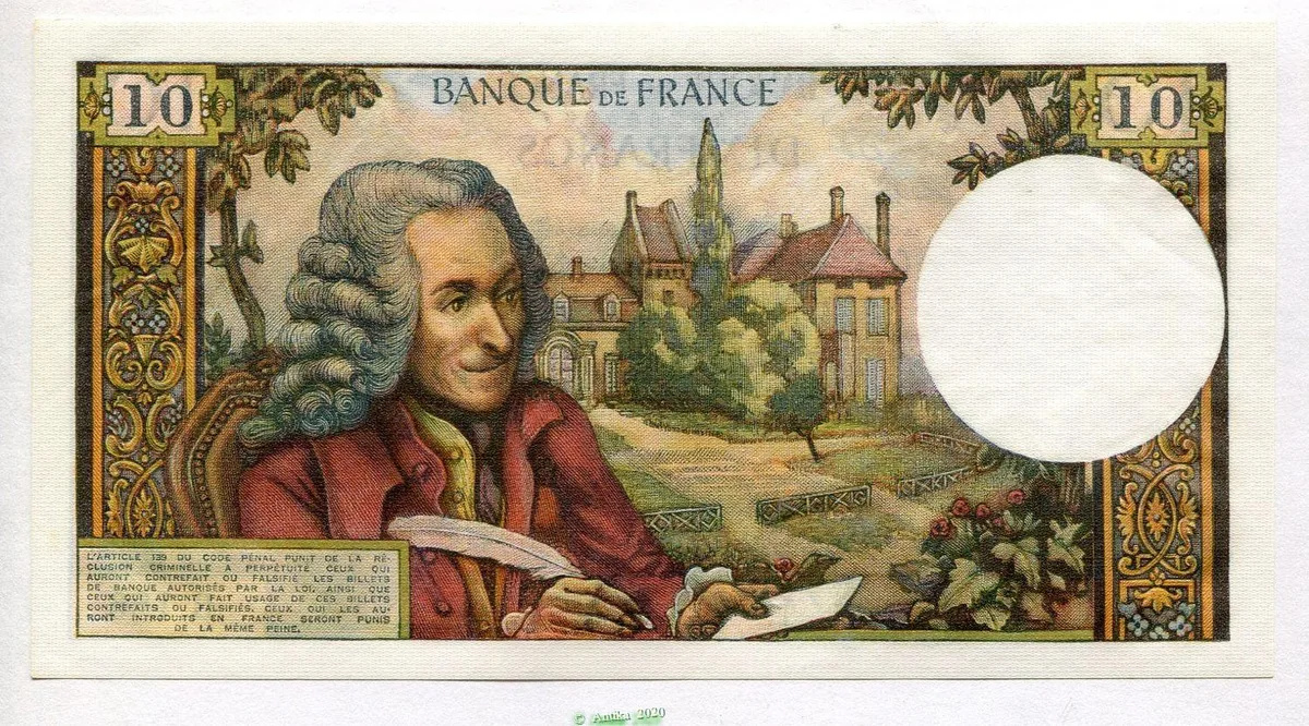 10 FRANCS VOLTAIRE - Type 1963