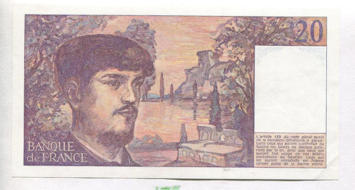 20 FRANCS DEBUSSY - Type 1980
