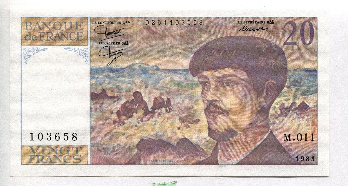 20 FRANCS DEBUSSY - Type 1980
