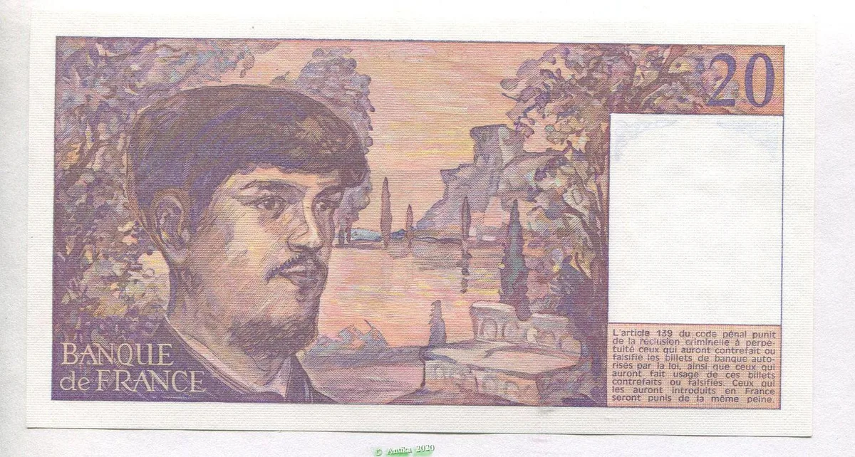 20 FRANCS DEBUSSY - Type 1980