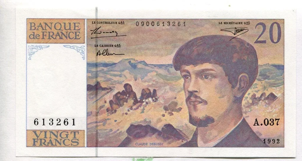 20 FRANCS DEBUSSY - Type 1980 à fil sécurité