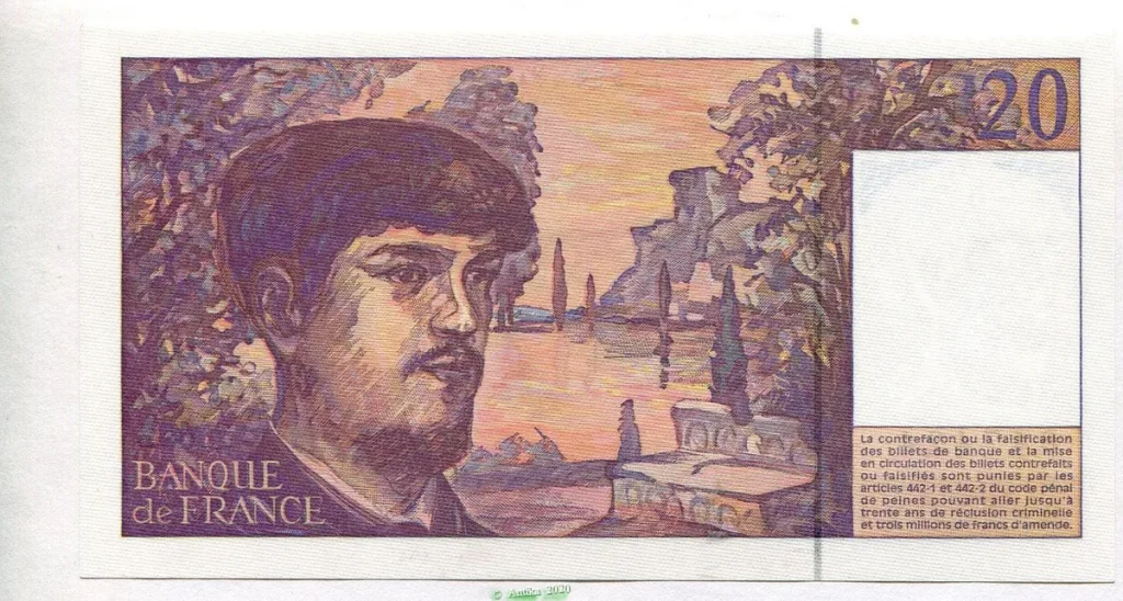20 FRANCS DEBUSSY - Type 1980 Modifié