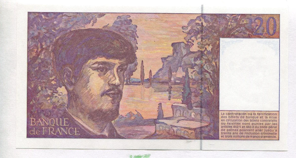 20 FRANCS DEBUSSY - Type 1980 Modifié