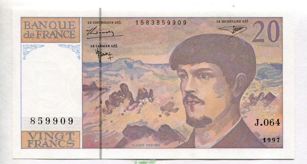 20 FRANCS DEBUSSY - Type 1980 Modifié