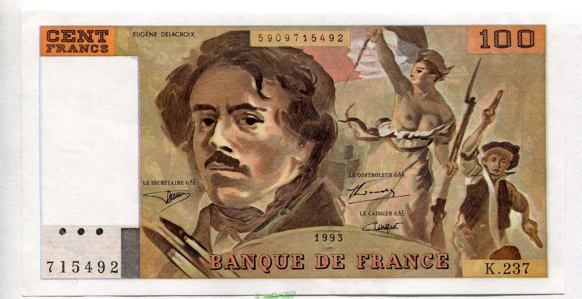 100 FRANCS DELACROIX - Type 1978 "imprimé en continu"