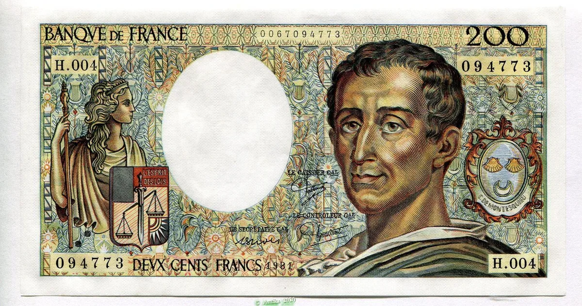 200 FRANCS MONTESQUIEU -Type 1981