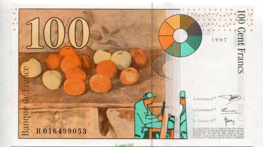 100 FRANCS CEZANNE -Type 1997