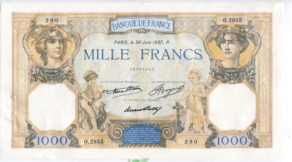 1000 FRANCS CERES & MERCURE - Type 1927