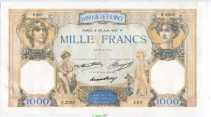 1000 FRANCS CERES & MERCURE - Type 1927