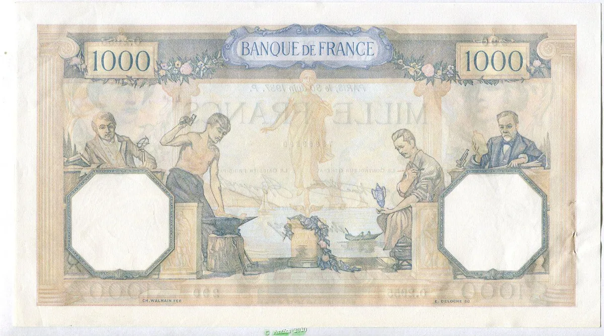 1000 FRANCS CERES & MERCURE - Type 1927