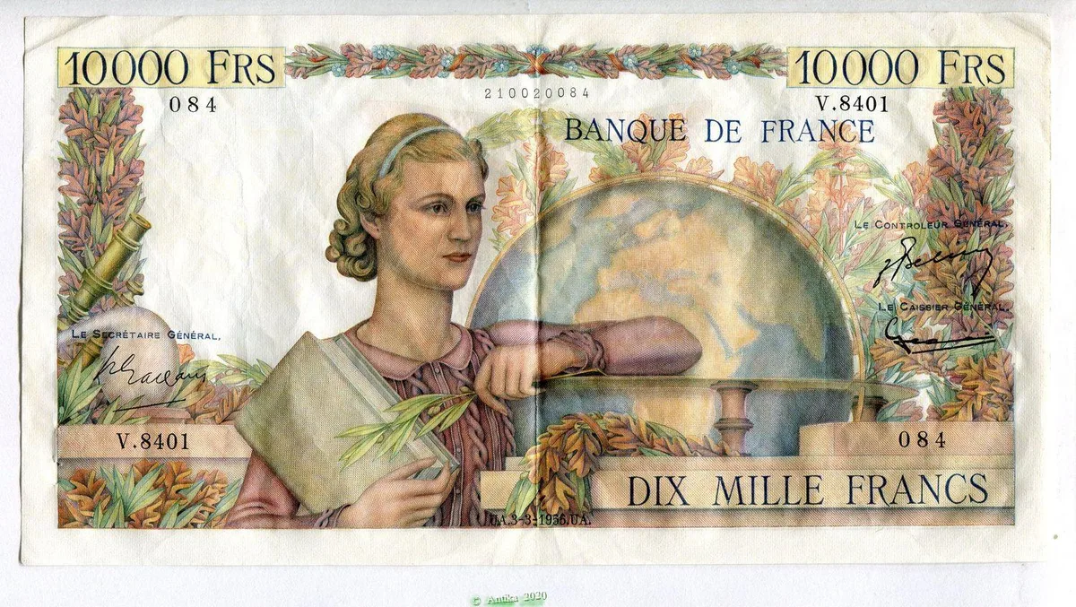 10 000 FRANCS GENIE Français- Type 1945