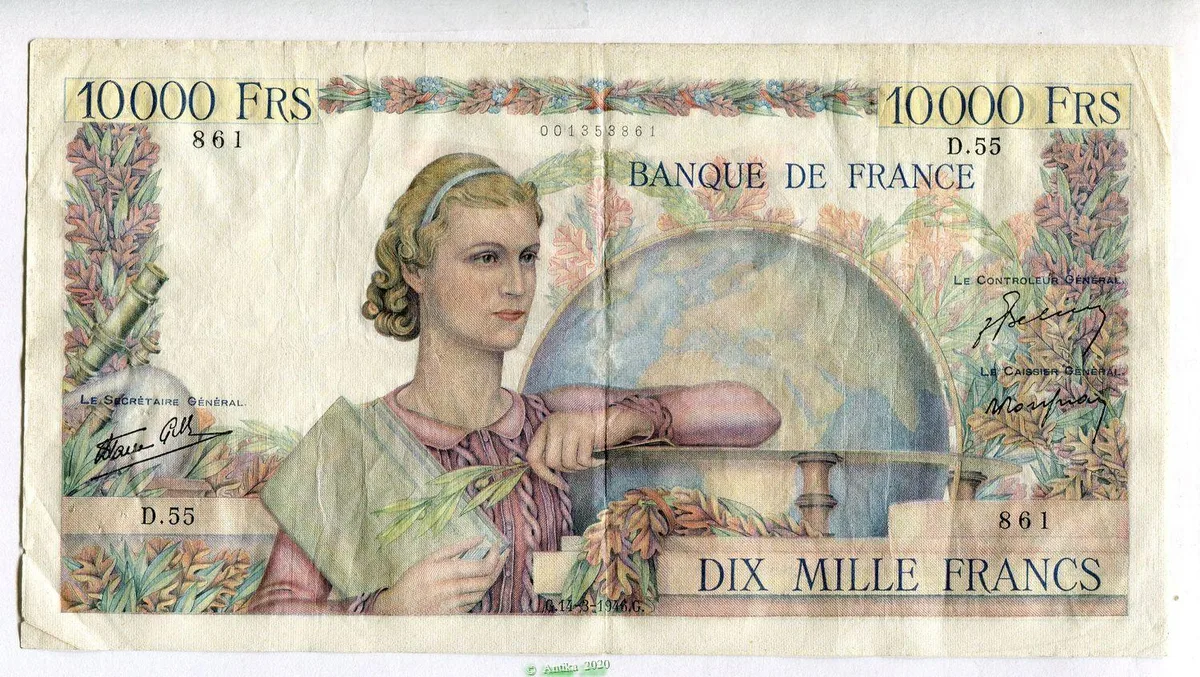 10 000 FRANCS GENIE Français- Type 1945