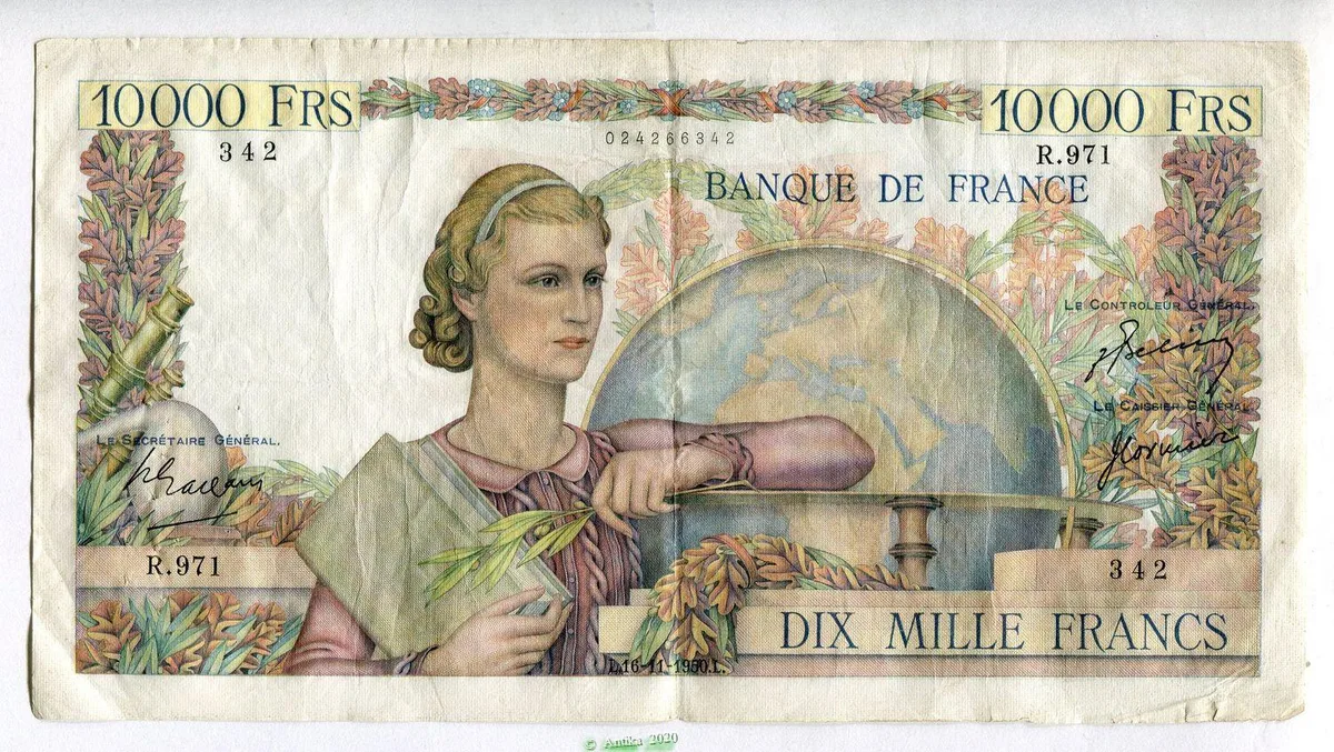 10 000 FRANCS GENIE Français- Type 1945