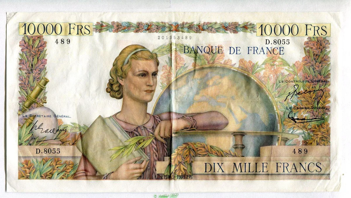 10 000 FRANCS GENIE Français- Type 1945
