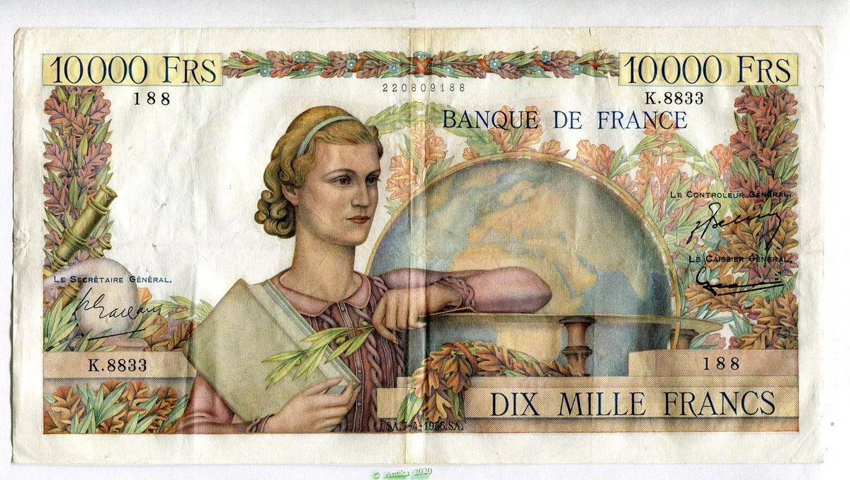 10 000 FRANCS GENIE Français- Type 1945