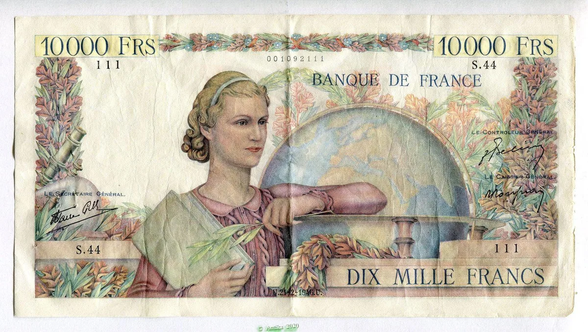 10 000 FRANCS GENIE Français- Type 1945