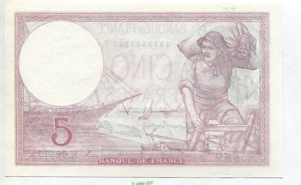 5 FRANCS VIOLET - Type 1917 modifié
