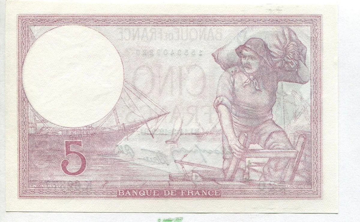 5 FRANCS VIOLET - Type 1917 modifié