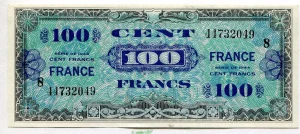 100 FRANCS Verso "France"