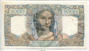 1000 FRANCS MINERVE & HERCULE - Type 1945