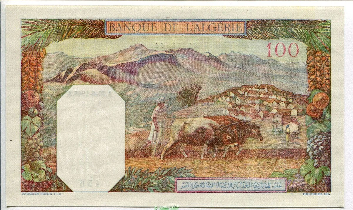 100 FRANCS Notable Algérien
