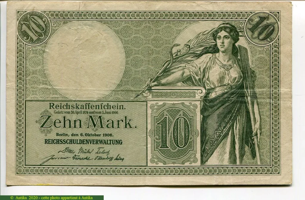 10 Mark Vert Femme & épi de blé 6 Chiffres RARETE PROMO