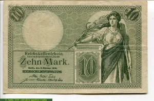 10 Mark Vert Femme & épi de blé 6 Chiffres RARETE PROMO