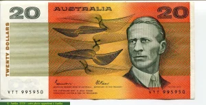20 Dollars Sir Charles Kingsford Sig:Johnston & Fraser