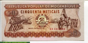 Le lot 50 & 100 Meticais