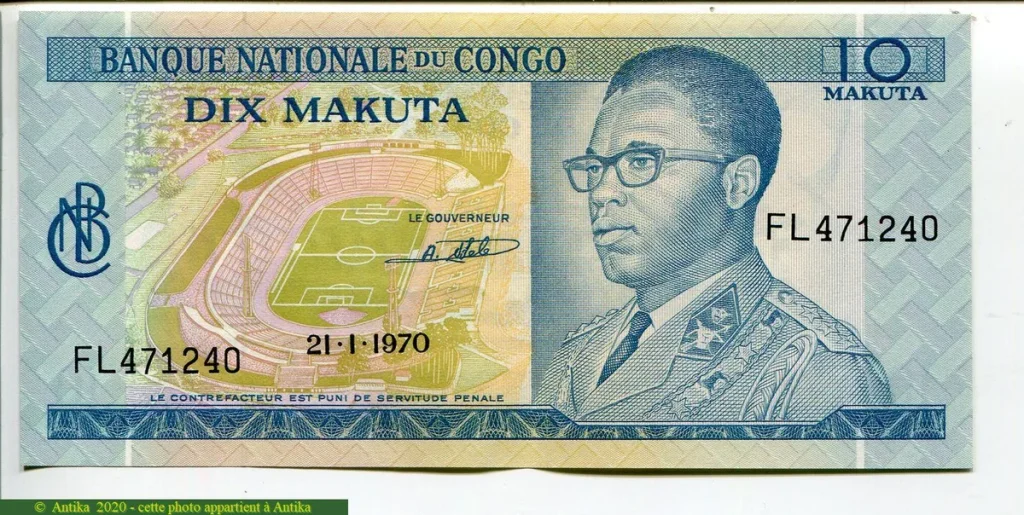 10 Makuta Portrait de Mobutu * * * * * * PROMO