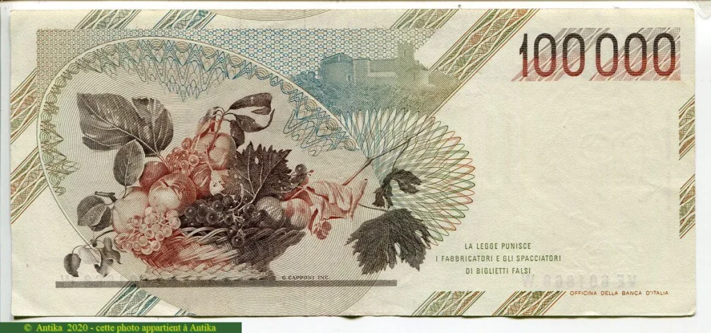 100 000 Lire Caravaggio * * * *