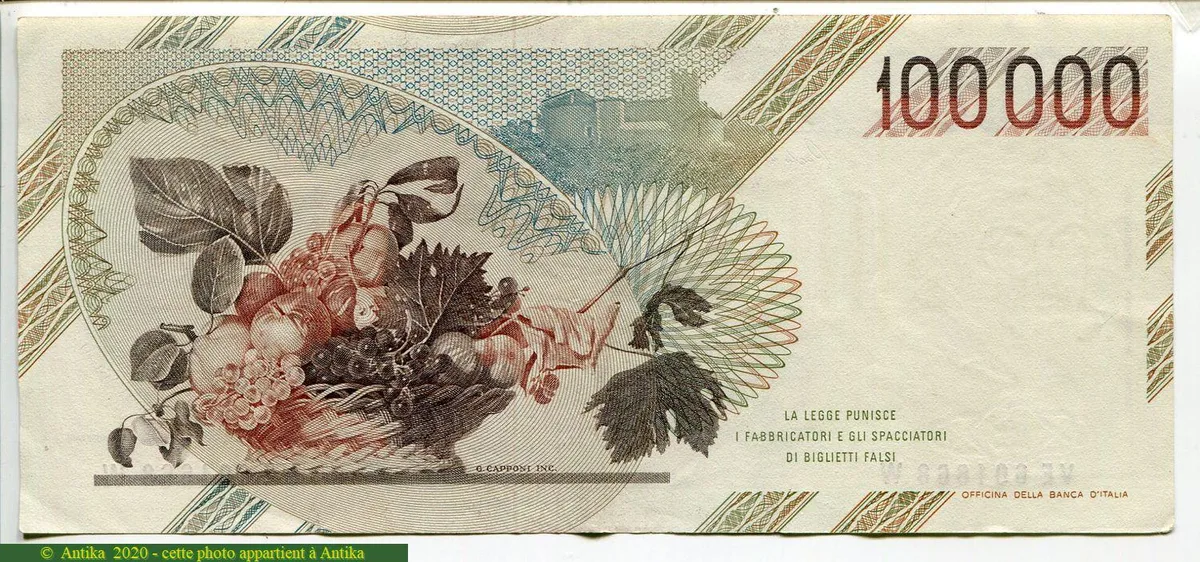100 000 Lire Caravaggio * * * *