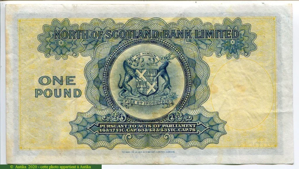 1 Pound North of Scotland Bank Limited Cathédrale & Armoirie