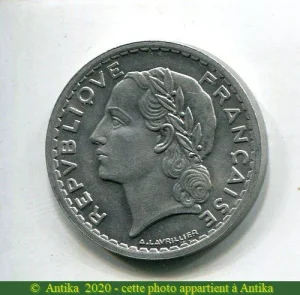 5 FRANCS LAVRILLIER Aluminium
