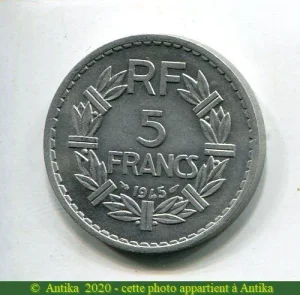 5 FRANCS LAVRILLIER Aluminium