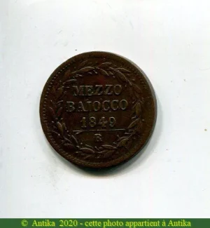 MEZZO BAICCO Bronze PIE IX R:Rome