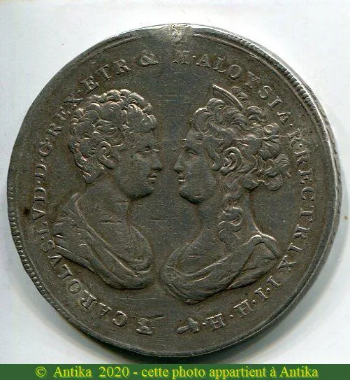 10 PAOLI Argt Royaume d 'Etrurie Charles & M.Louise de Bourbon Florence